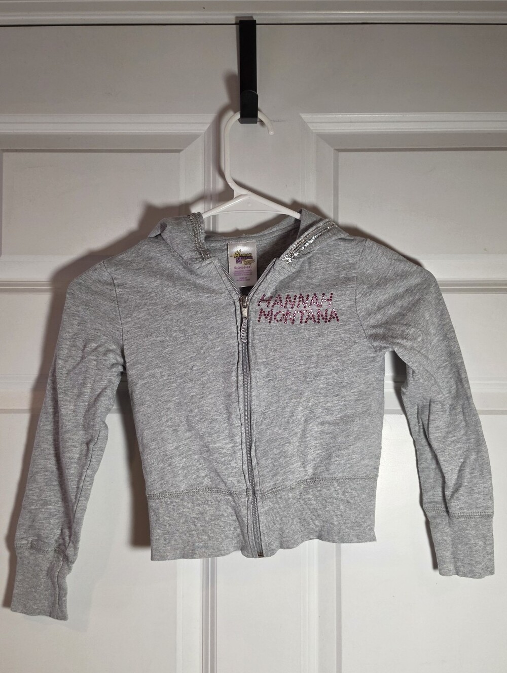 Hannah Montana Girls' Gray Zip-Up Hoodie 6/6X